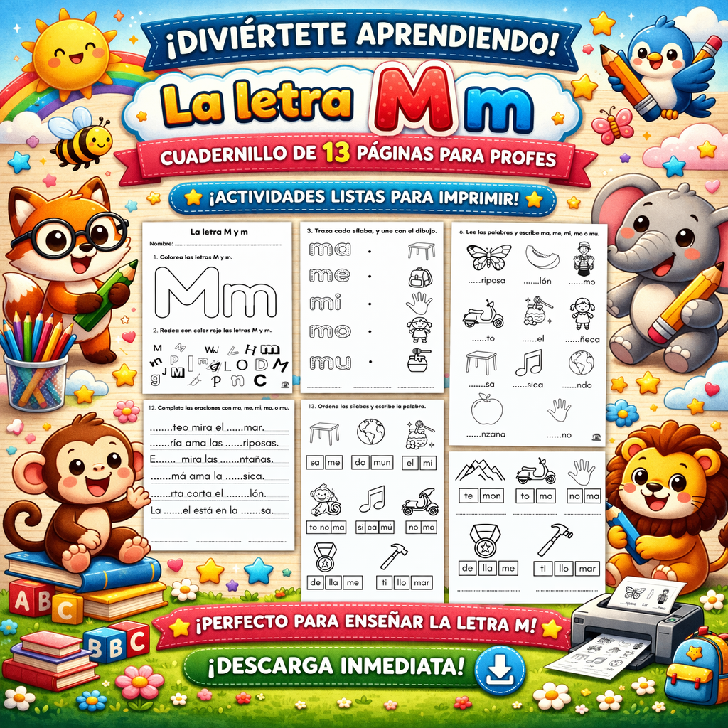 Cuadernillo de la letra Mm